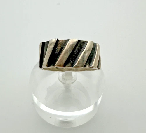 Vintage  Sterling Silver .925 Made in Mexico BIG BOLD BAND 7.9 GRAMS, SIZE 11