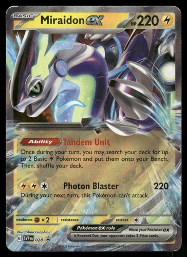 Miraidon ex 028 Holo Promo Scarlet & Violet Promo Pokemon Near Mint