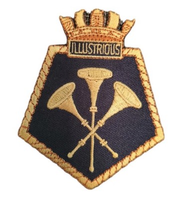 Royl Navy HMS Illustrious Flugzeugträger Patch Aufnäher