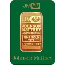 1 oz Johnson Matthey Gold Bar (Varied Design w/ Assay) 4830.43 per troy oz