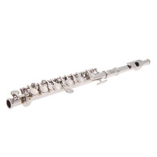 An_Bb Silver-Plated Nickel Brass Piccolo In Leather Case