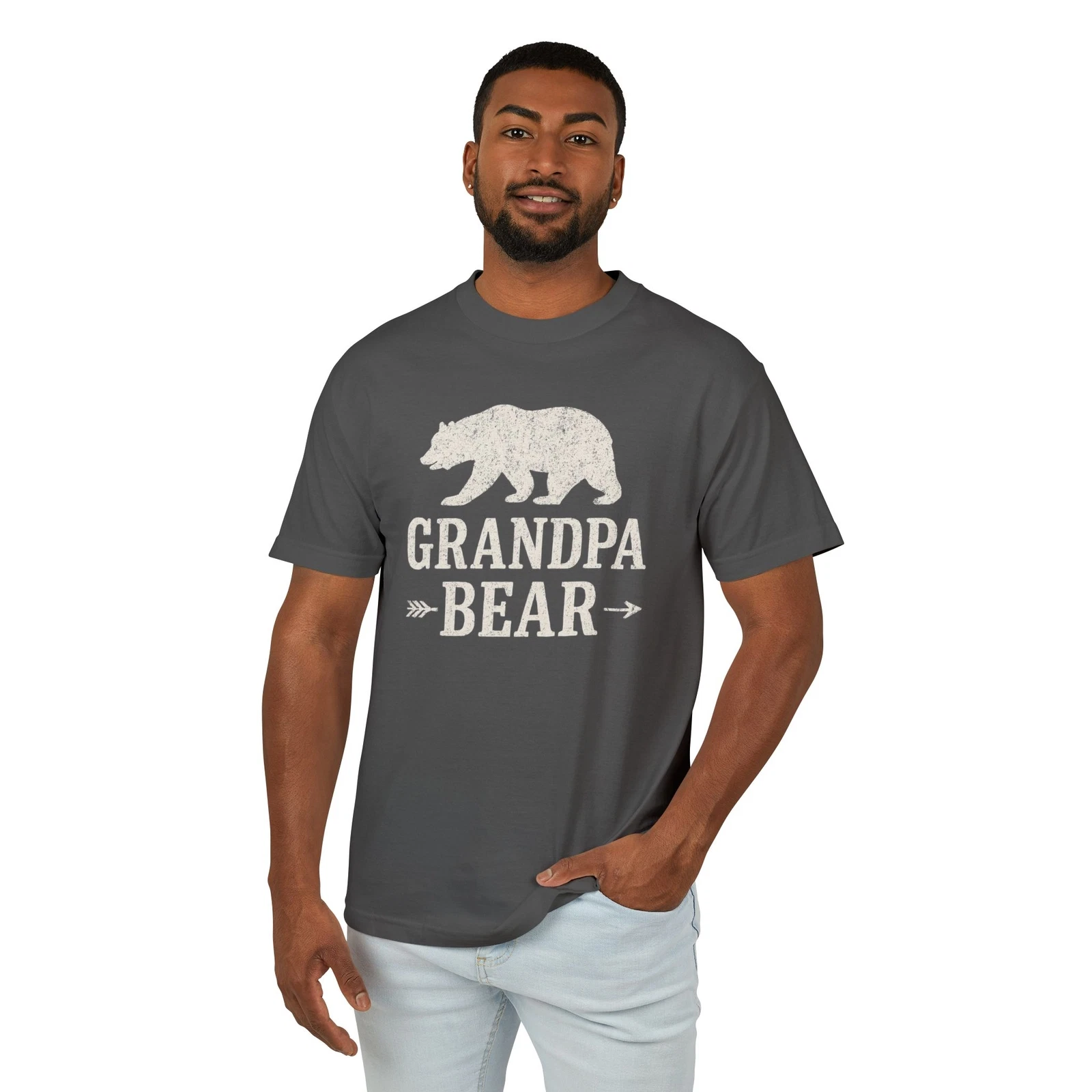 Grandpa Bear Tee - Unisex Vintage-Inspired Cotton T-Shirt, Gift for Grandfather