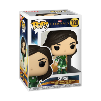 Funko Pop! Marvel Eternals #729 Thena Vinyl Figure with Collectible Card Entertainment Earth Exclusive