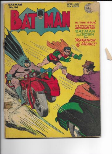 Batman # 34 from 1946 - Dick Sprang Golden! Nice book - Picture 1 of 2