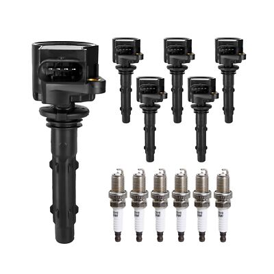 Ignition Coils Pack and Spark Plugs fit for V6 3.0 3.5 Mercedes Benz E350 GLK...