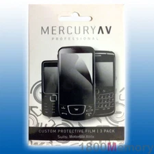 Mercury AV Pro Screen Protector 3Pack for Motorola Atrix Clear Film Overlay
