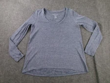 American Eagle Top Women Medium Blue Soft Sexy Plush Base Layer Capsule Cozy