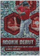 2021 Panini Mosaic Bobby Dalbec Rookie Debut Quick Pitch Silver Prizm Red Sox RC