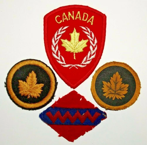 BRITISH MILITARY CAP BADGES,  Canadian Army Formation Signs, WW2 Era