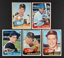 1965 Topps Baseball Semi-Star Lot 5 Cards