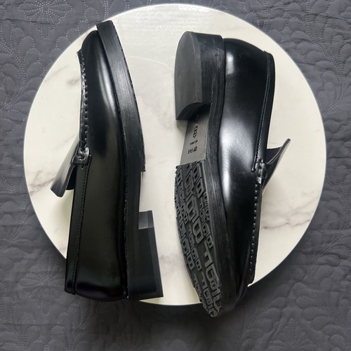 By Far Rafael Almond-Toe Slip-On Loafers Genuine Leather Women Black SZ 37 Prepp - Picture 8 of 16