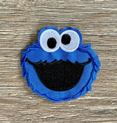 Krümelmonster Patch Aufnäher Bügelbild Muppet Sesamstraße Keckse Comic Serie