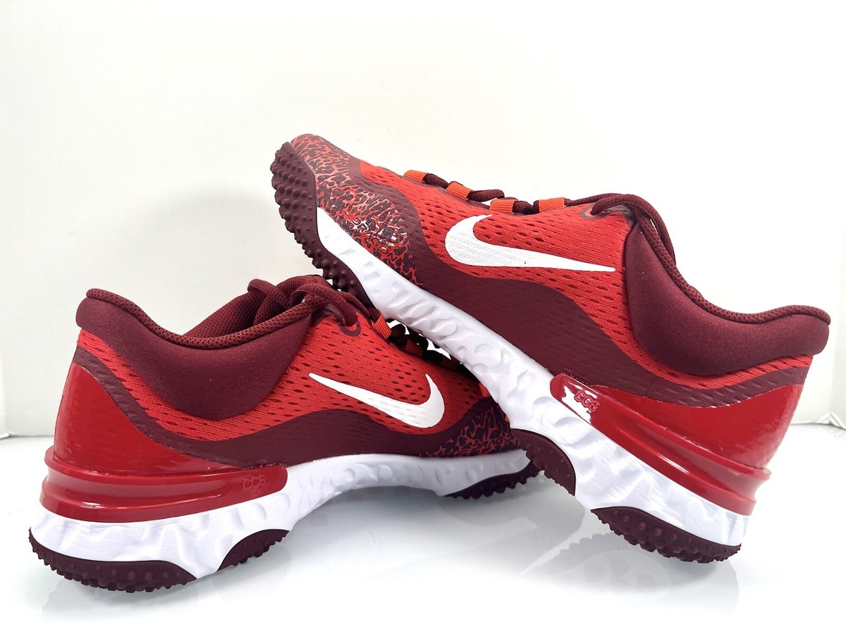 NIKE ALPHA HUARACHE ELITE 4 TURF BASEBALL SHOES RED DJ6523