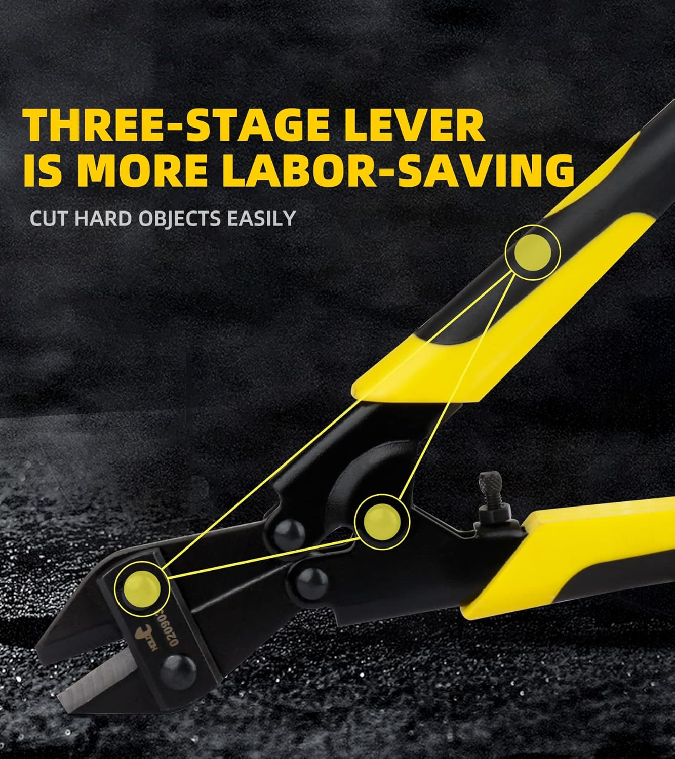 8" Bolt Cutter, Small Mini Bolt Cutter for Wire with Soft Rubber Grip, Chrome Mo