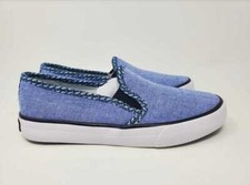 NEW KIDS 13 SPERRY FOR VINEYARD VINES SEASIDE CHAMBRAY SLIP ON SHOES