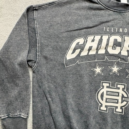H&M Divided Oversize Pullover Sweatshirt Chicago Damen Small grau Crew Outdoor - Bild 7 von 9