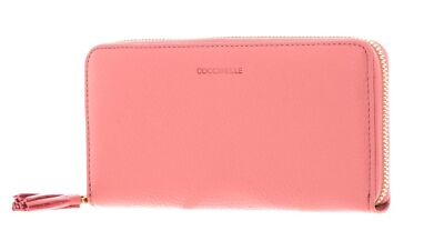COCCINELLE Tassel Zip Around Wallet Geldbörse Camelia altrosa Neu