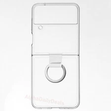 Genuine OEM Samsung Galaxy Z Flip4 Clear Cover Case with Ring