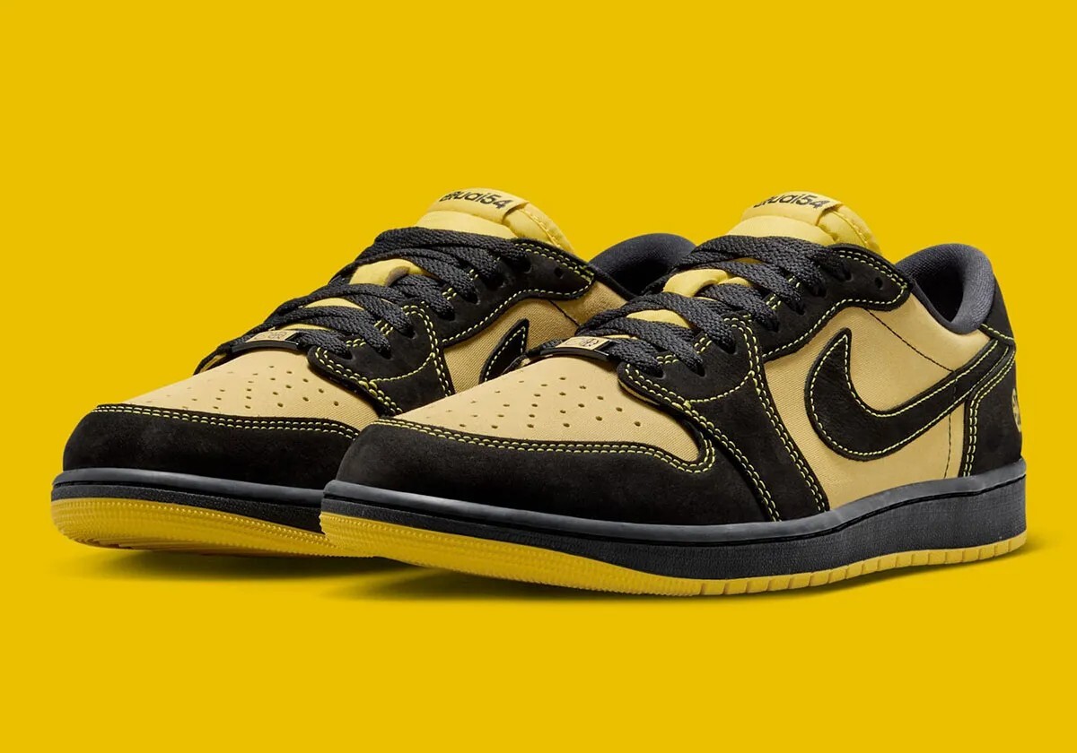 トイガン CAW51NAVY Quai 54 x Jordan 1 Retro Low OG “Tour Yellow/Black” 2025