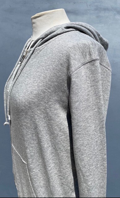 JOHNNY Was CALME GREY HOODIE SWEATSHIRT SIZE X/SMALL image 5
