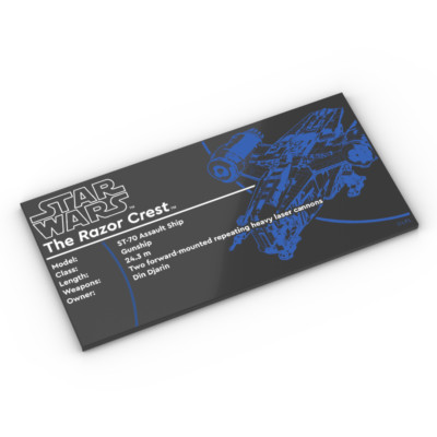 Upgrade-Kit (bedruckte Plakette) für LEGO  Star Wars 75331 The Razor Crest 