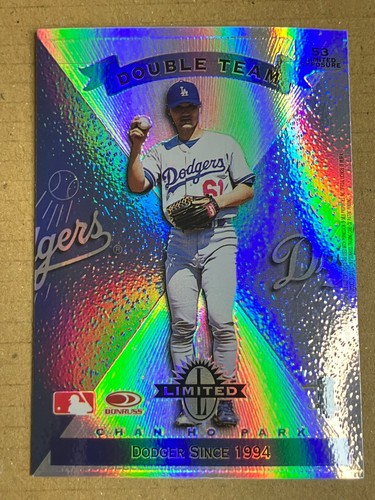 1997 Donruss Limited HIDEO NOMO/CHAN HO PARK Double Team Limited Exposure SSP - Picture 6 of 13