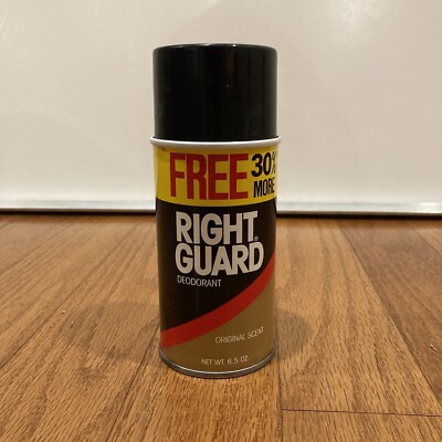 Vintage New Old Stock Gillette Right Guard Spray On Deodorant 6.5 oz Can 1986