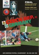 Football - Euro96 Final - Programme, Czech Republic V Germany at Wembley