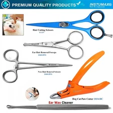PET DOG CAT GROOMER CUTTER NAIL TOE CLAW CLIPPERS SCISSORS EAR WAX CLEANER SET