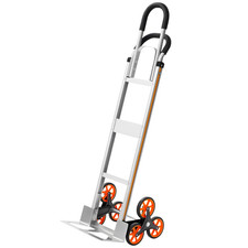 Stair Climbing Cart, 330 lbs Capacity Aluminum Alloy Folding Trolley with Telesc