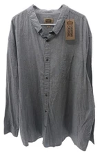 The Foundry Supply Co Shirt Mens 4XL Gray Everyday Casual Button Up Big Spotted