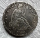 1860 O Seated Liberty Dollar Silver