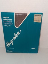 Vintage Sears Hug-alon Sandalfoot Regular Full Figure Tall Smoke Pantyhose