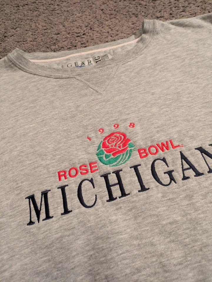 Sudadera vintage 1998 Rose Bowl Universidad de Michigan Wolverines para hombre XL Foto 2 de 4