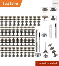 72-Piece Stainless Steel Snap Fasteners - Ultimate Repair Kit for Fabrics