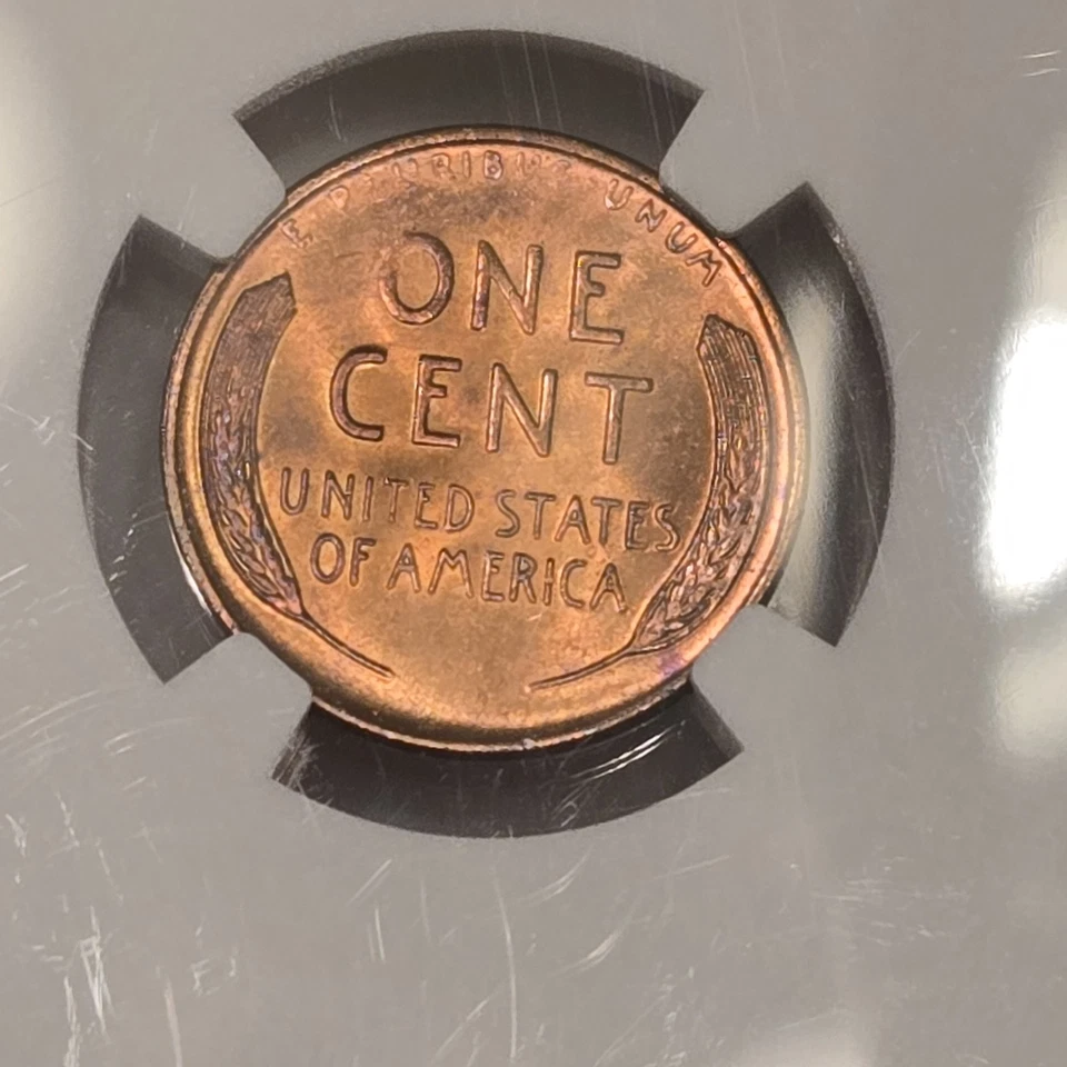 1957 D Lincoln Wheat Penny NGC MS 64 RB - Image 2 of 4