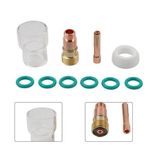 10PCS TIG Welding Torch Stubby Gas Lens 12 Pyrex Cup Kit for WP-17/18/26