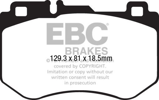 EBC DPX2209 BRAKE PAD SET DISC BRAKE Front