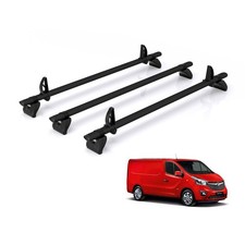 Vauxhall Vivaro Roof Rack for 2014-2019 [Standard Roof] 3 Bars - Rhino Black