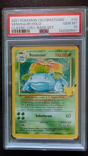 PSA 10 GEM MINT 💎 Venusaur Holo Base Set🍃- Celebrations: Classic Collection 15