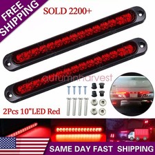 Red 2x 10 Led Truck Trailer Strip 3rd Brake Lights Rear Turn Tail Light Bar Usa Red 2x 10 Led Truck Trailer Strip 3rd Brake Lights Rear Turn Tail Light Bar Usa