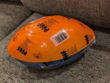 Vintage 1990's Poof 500 Foam Blue and Orange Football SEALED USA