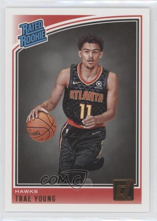 2018-19 Panini Donruss Rated Rookies Trae Young #198 0d1a
