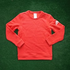 Adidas YOUTH Boys Power Red  Team Issue Tech Fleece Crew