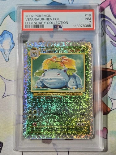 Pokemon Card Venusaur 18/110 Legendary Collection Reverse Holo PSA 7 NM
