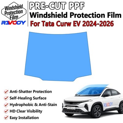PreCut Front Windshield Protection Film For Tata Curw EV 2024-2026
