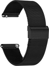 TStrap Mesh Watch Band Metal - Black Quick Release Bands 22mm,