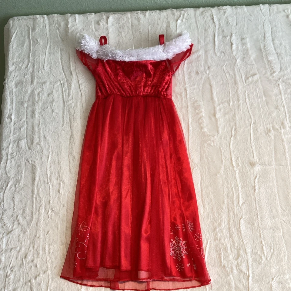 Disfraz de Terciopelo Rojo Princesa Disney Vestido Resistente al Llama Talla 3 T Foto 3 de 4