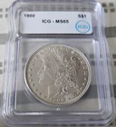 1900 Morgan Silver Dollar Philadelphia ICG MS65 $1 Coin Silver 0.9 Fineness