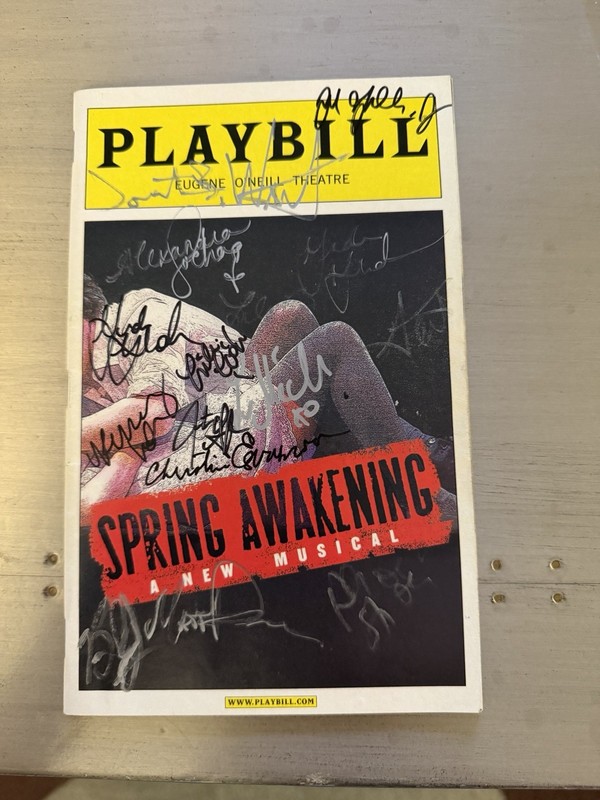 Original Cast Signed SPRING AWAKENING OPENING CAST Playbill! LEA MICHELE+